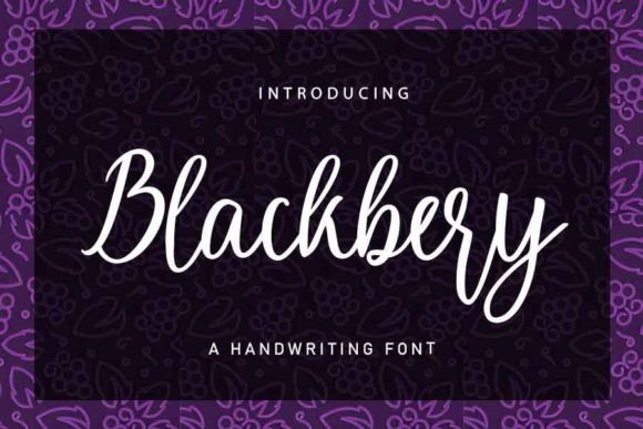 Blackbery: A Script Font with Elegance and Charm