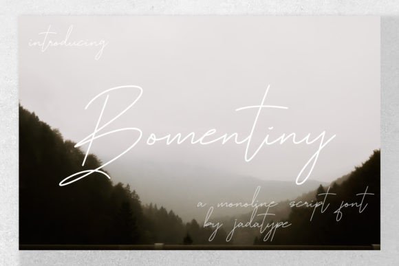 Bomentiny: A Magical Script Font for Web Design