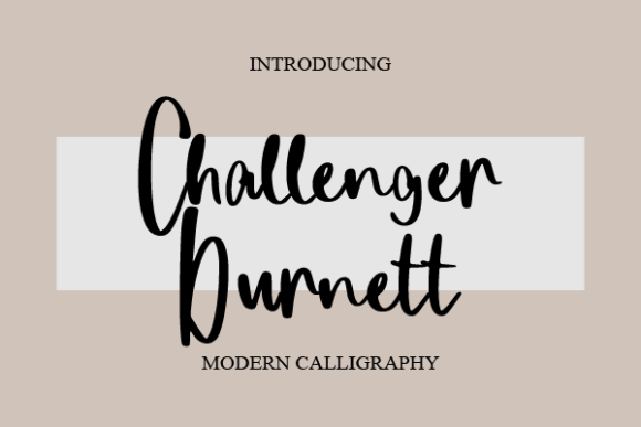 Challenger Burnett Font for Digital Marketing