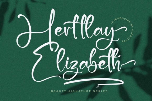 Herttlay Elizabeth: A Script Font for Crafting Beauty and Function