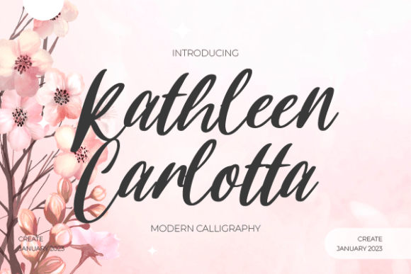 Kathleen Carlotta Font for Handmade Creations