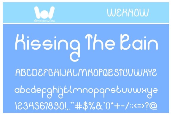 Kissing the Rain Font for Web Designers