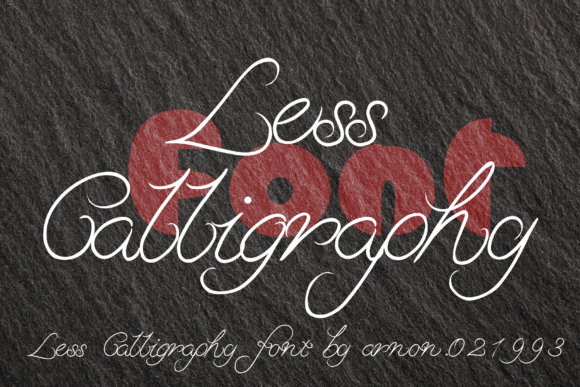Less Calligraphy: A Modern Handwritten Font for Editorial Design